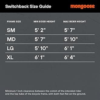 Mongoose Switchback Mountain Bike for Men and Women, 8 to 10-Speed Drivetrain with Trigger Shifters, 27.5 to 29-Inch Wheels, 15.5 to 17.5-Inch Frame