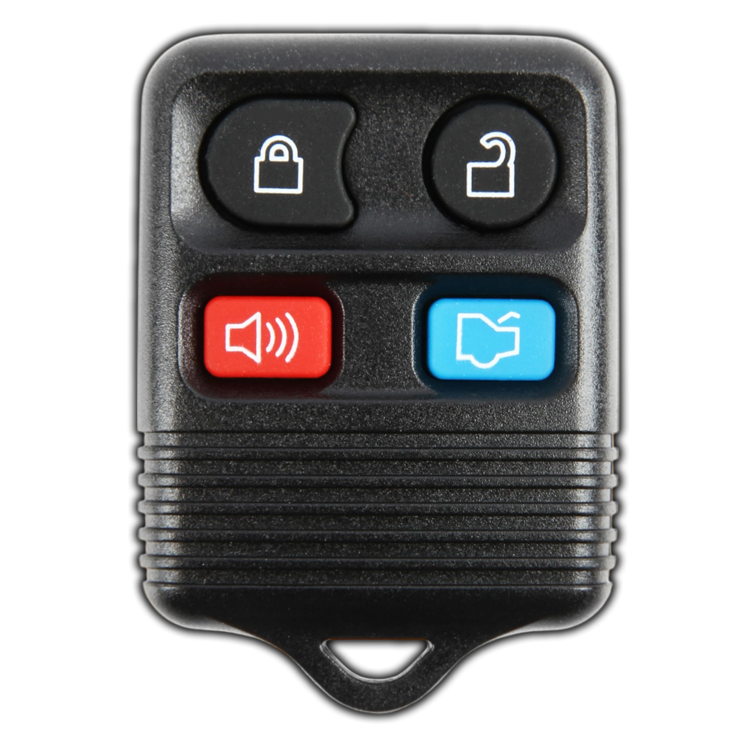 KeylessOption Black Replacement 4 Button Keyless Entry Remote Control Key Fob Clicker