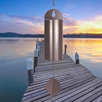 Deep Resonance Serenity Bell - 26'' Outdoor Memorial Chime with Deep Tone, Large Hanging Bell for Garden or Patio Décor