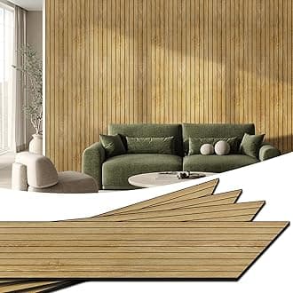 WADILE PVC Wood Grain Panels for Wall, 5.2 M Soundproof Wall Panels for Wall Paneling, 3D Wall Panels for Interior Decor, Cover 2.08 ㎡ Light Oak