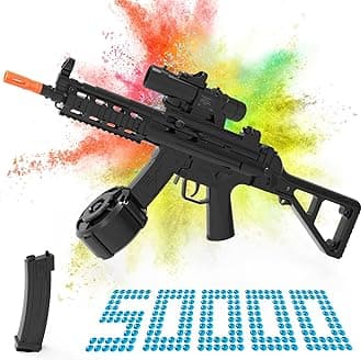 Electric Gel Ball Blaster, Automatic Blaster Splatter Toy Dual Mode, Rechargeable Splatter Ball Toys for Outdoor Team Shooting Game Party Favors Ages 14+ Years Old, Black