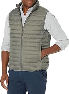 Amazon EssentialsMen's Lightweight Water-Resistant Packable Puffer Vest, Multipacks