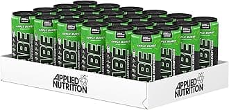 ABE Pre Workout Cans - All Black Everything Energy + Performance Drink, ABE Carbonated Beverage Sugar Free with Caffeine (Pack of 24 Cans x 330ml) (Apple Burst)