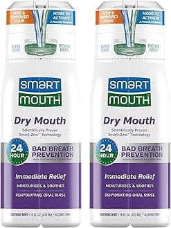 Activated Dry Mouth Mouthwash, Dry Mouth and Bad Breath Relief, Mint, 16 fl oz, 2 Pack