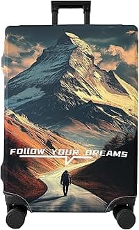 Luggage Cover Washable Suitcase Cover Suitcase Protector Anti-scratch Fits 26-28 Inch Luggage (Dreams, L)