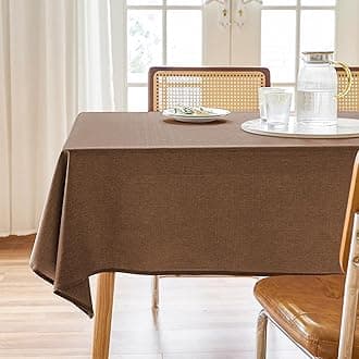 AUSSPVOCT Textured Tablecloth Rectangle 60x120 Water Resistant Spill-Proof Wipeable Table Cloth Wrinkle Free Fabric Dining Table Cover for Birthday Party Farmhouse Spring Kitchen Tablecloths