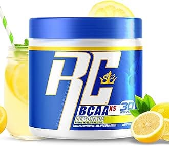 30 Servings, XS BCAAs Amino Acids Powder with EAAs, Sugar Free Hydration Drink and Muscles Recovery Supplements, Lemonade Flavored Post Workout Powder
