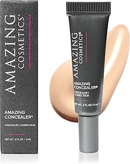 AmazingCosmetics Amazing Concealer, Full Coverage with Pin Dot Amounts, Long Wear Concealer Makeup for Undereye Dark Circles, Blemishes and Spots, Color Correcting, Skin- Like Finish