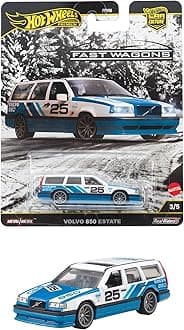 Hot Wheels Car Culture Fast Wagon Volvo 850 Estate Vehicle Toy Mini Car Ages 3+ Blue JBK68