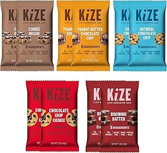 Energy Bars - Chocolate Lovers Variety Pack - 20-Count - Gluten Free, Dairy Free Options, Non-GMO, and High Protein Meal Replacement Energy Bars, Clean and Simple Food Ingredients - 7-10g High Protein Snacks (20 Count)