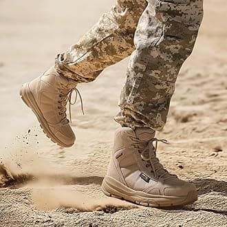 NORTIV 8 Men's Waterproof Lightweight Military Tactical Work Boots Outdoor Hiking Combat Motorcycle Boots