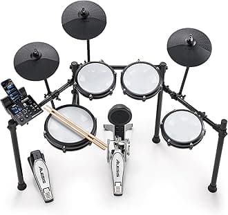Nitro Max Kit Compact Electric Drum Kit with Quiet Mesh Pads, 10" Dual-Zone Snare, Bluetooth, 440+ BFD Sounds, Drumeo, USB MIDI, Kick Pedal