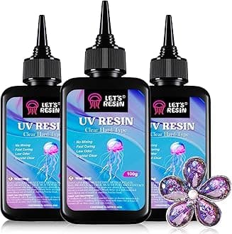UV Resin, 300g Low Viscosity Crystal Clear Thin UV Resin Kit, Quick-Curing & Low Shrinkage Ultraviolet Epoxy Resin for Crafts, Casting, Moulds