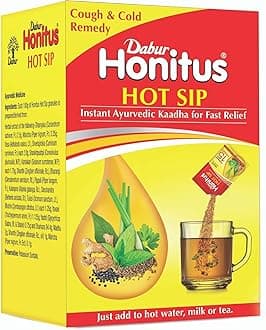 - Honitus Hot Sip: 100% Ayurvedic Kadha | Provides Instant Relief from Cough and Cold (4gm*Pack of 30 Sachets)
