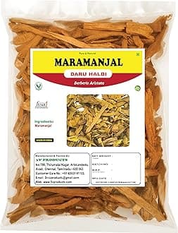 3V PRODUCTS Dried Maramanjal Bark 100g | Daru Haldi | Daruharidra | Berberis Aristata | Indian Berberry Bark (Crushed)