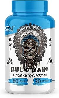 Bulk Gain Mass & Weight Gainer Capsule For Fast Weight & Muscle Gain, Daily Muscle Building Weight Lifters Supplement For Men & Women - 60 Capsules, 30 Servings