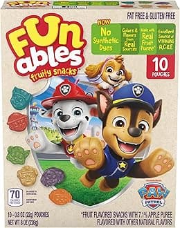 Funables Fruity Snacks, PAW Patrol, Assorted Fruit, Flavored Snacks, 0.8 oz 10 ct