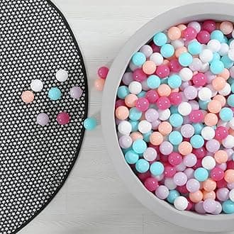 GOGOSO100 Ball Pit Balls - Pink Soft Plastic Balls Phthalate Free BPA Free Play Balls for Ball Pool Birhtday Party Girls Kids with Storage Bag, 2.15inches