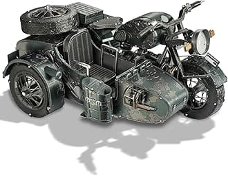 3D Puzzle for Adults, Motorcycle with Metal Sidecar, Model Building Kit for Family Time, Side Car, DIY DIY, Arts and Crafts,