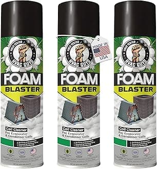 Leak Saver Foam Blaster AC Coil Cleaner for AC Unit 3-Pack | No Rinse Formula for Evaporators & Condensers | Neutral Citrus Scent