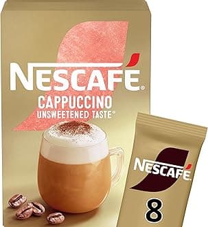 Nescafe Gold Cappuccino Unsweetened Taste Coffee, 8 x 14.2 g