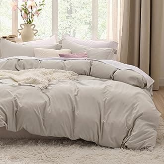 Bedsure Duvet Cover Queen Size - 3 Pieces Prewashed Extra Soft Bedding Set, Includes 1 Duvet Cover 90x90 Inches with Zipper Closure & 2 Pillow Shams, Linen, Comforter Not Included