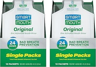 Original Activated Mouthwash - Adult Mouthwash for Fresh Breath - Oral Rinse for 24-Hour Bad Breath Relief with Twice Daily Use - Fresh Mint Flavor - 0.4 Fl Oz (20 Travel Packs)