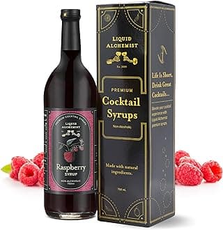 Liquid Alchemist Raspberry Syrup for Drinks - Real Ingredients Make our Raspberry Puree for Drinks the Perfect Drink Mixer - Our Cocktail Syrup is Non-GMO & Vegan (25.4 oz)