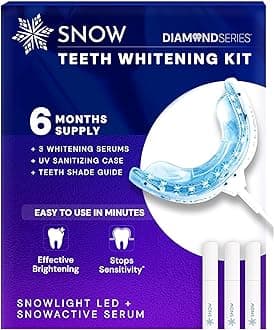 Diamond Wired Whitening Kit - Sensitive Teeth Whitening Kit - Whitens & Repairs Teeth - 6 Months of Whitening Treatment - Gentle & Enamel Safe - Blue