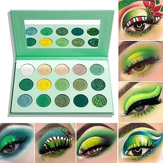 Green Eyeshadow Palette 15 colors