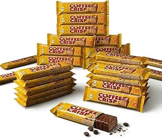 Coffee Crisp Chocolate Candy Bars, Full Size 50g / 1.76oz (48 Bars) – Crispy Wafer Layers with Coffee-Flavored Cream Covered in Milk Chocolate, Individually Wrapped Bulk Chocolate Candy for Sharing, Parties, Office Snacks