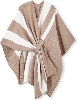 Moss RoseWomen's Shawl Wrap Poncho Ruana Cape Open Front Cardigan Shawls for Fall Winter