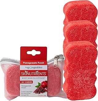 Body Wash in a 20+ Wash Sponge, Pomegranate Punch, 3 Count