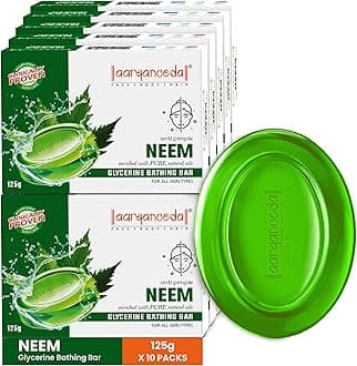 aryanveda Neem Soap Ayurvedic Proprietory Medicine 125 Gm (Pack Of 10)