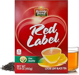 Red Label Tea | Premium Quality | Loose Black Tea | Compatible for Chai | Tea by Brooke Bond | Suitable for Chai Lovers | 450 Grams (Pack of 6)