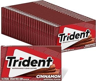 Trident Cinnamon Sugar-Free Chewing Gum, 24 Packs of 14 Pieces (336 Total Pieces)