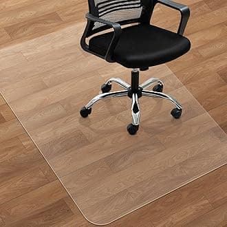 SHAREWIN Large Office Chair Mat for Hard Floors - 59''x47'',Heavy Duty Clear Wood/Tile Floor Protector PVC Transparent by SHAREWIN