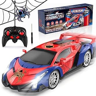 Remote Control Car for Kids, RC Cars for Boys Kids 1:18 Electric Vehicle Toy Car Hobby Racing Car Toys with Lights & Controller, Birthday Gift for 3 4 5 6 7 8 9 Year Old Boys Girls