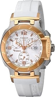 Tissot T0482172701700 Women's 36mm White Silicone Band Steel Case Swiss Quartz Silver-Tone Dial Watch