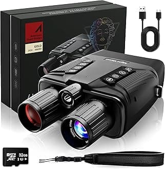 Night Vision Goggles - Eagle 4K Night Vision Binoculars for Adults, Dual Modes Binoculars with 5000mAh Battery, 32GB SD Card Included for Adventure and Surveillance, Black