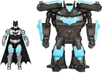 Batman 4-inch Batman Action Figure with Transforming Tech Armor, Kids Toys for Boys Ages 3 and Up