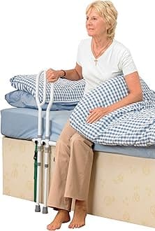 HOMECRAFT Bed Grab Rail – Height-Adjustable Assist Handle for Elderly & Disabled – Sturdy Non-Slip Support for Mobility & Stability – Easy to Assemble, Fits Most Beds for Safe Transfers