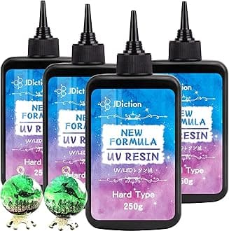 1000g UV Resin, New Formula Crystal Clear UV Resin Solar Cure Sunlight Activated Hard UV Resin Kit for Jewelry Making, Casting and Coating DIY Crafts