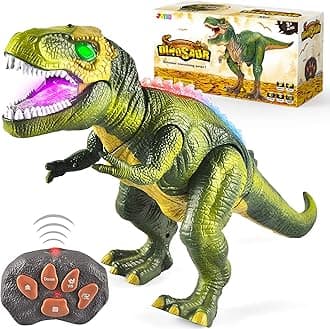 JOYIN Robot Dinosaur Toy for Kids Boys 3+ Big T.rex with Light and Realistic Roaring Sound, Remote Control Walking & Dancing Dinosaur, Electronic Steam Toy, Birthday Gift for Kids Boys Girls