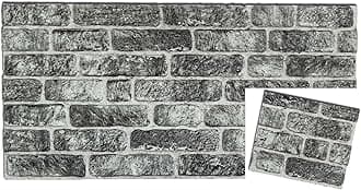 IZODEKOR 3D Wall Panels Brick Effect - Cladding, Stone Look, Styrofoam Facing for Living Room, Kitchen, Bathroom, Balcony, Bedroom, Back of Counter and Teras | Old Town (10" x 10" Sample)