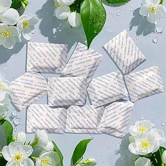 Jasmine Scented Sachets – Long-Lasting Odor Remover and Freshener for Shoes, Closets, Drawers, and Storage Spaces – Pack of 10
