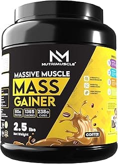NUTRIMUSCLE MASSIVE MUSCLE MASS GAINER - 2.5 LBS - 1.134 KGS - CHOCO TREAT FLAVOUR - FOR MUSCLE AND MASS GAIN - MADE IN INDIA