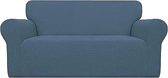 Easy-Going Stretch Loveseat Slipcover 1-Piece Sofa Cover Furniture Protector Couch Soft with Elastic Bottom for Kids Polyester Spandex Jacquard Fabric Small Checks (Loveseat, Bluestone)