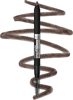 Maybelline TattooStudio Waterproof Eyebrow Pencil, Sharpenable, Longwear, Long Lasting, Pigmented Eyebrow Pencil for Defined Brows, Deep Brown, 1 Count