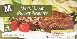 Morrisons Minted Lamb Quarter Pounders, 454g (Frozen)